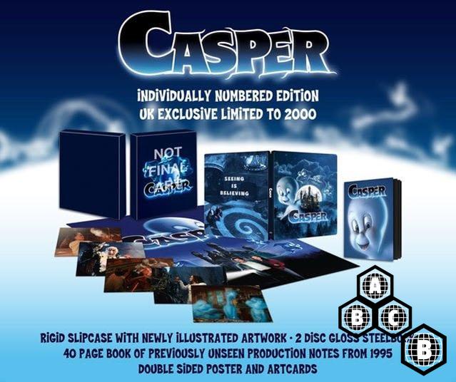 Casper (4K UHD, UK Limited Collector's Edition Steelbook, Region Free/B) DAMAGED