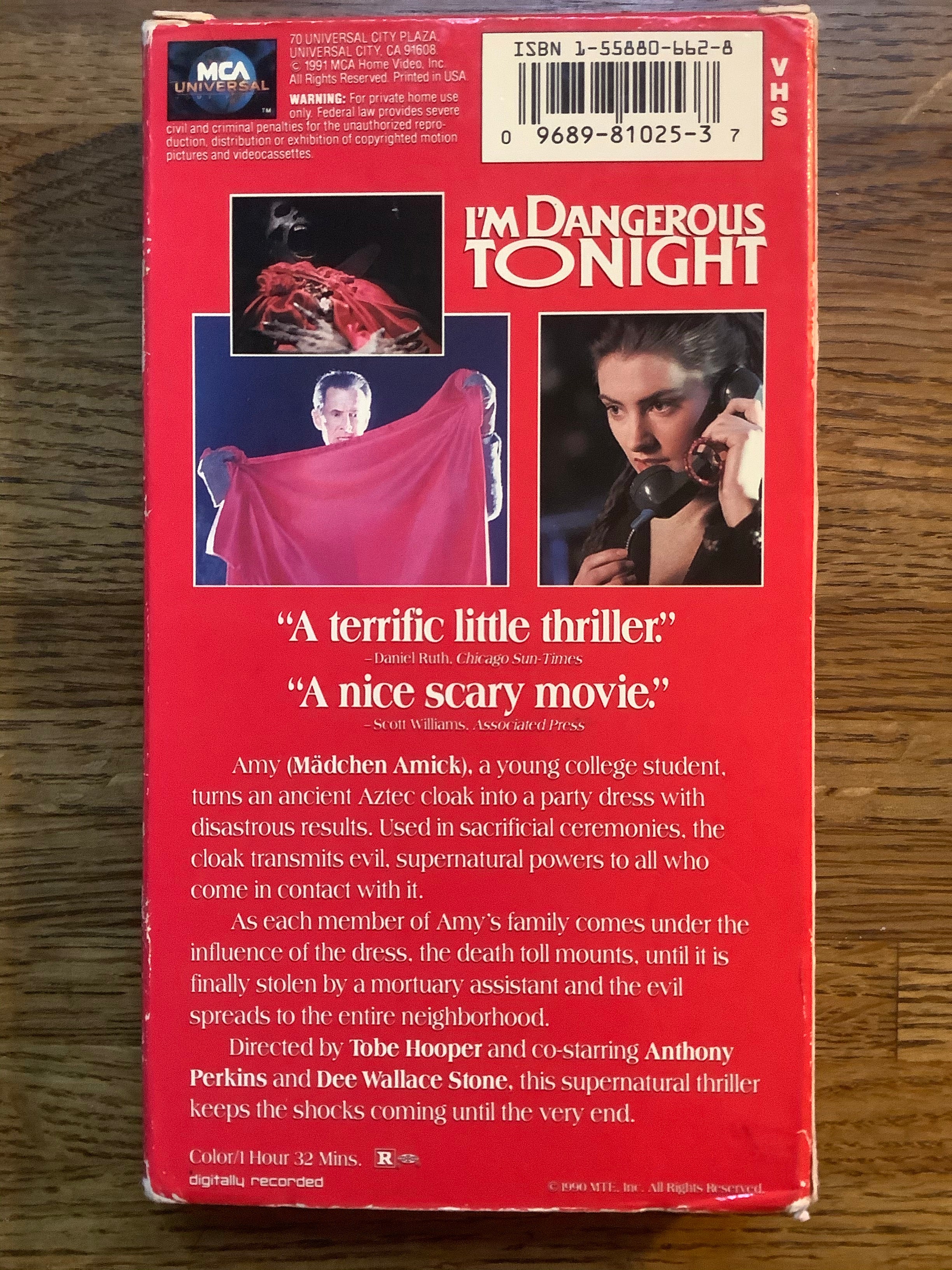 I'm Dangerous Tonight VHS - Image 3