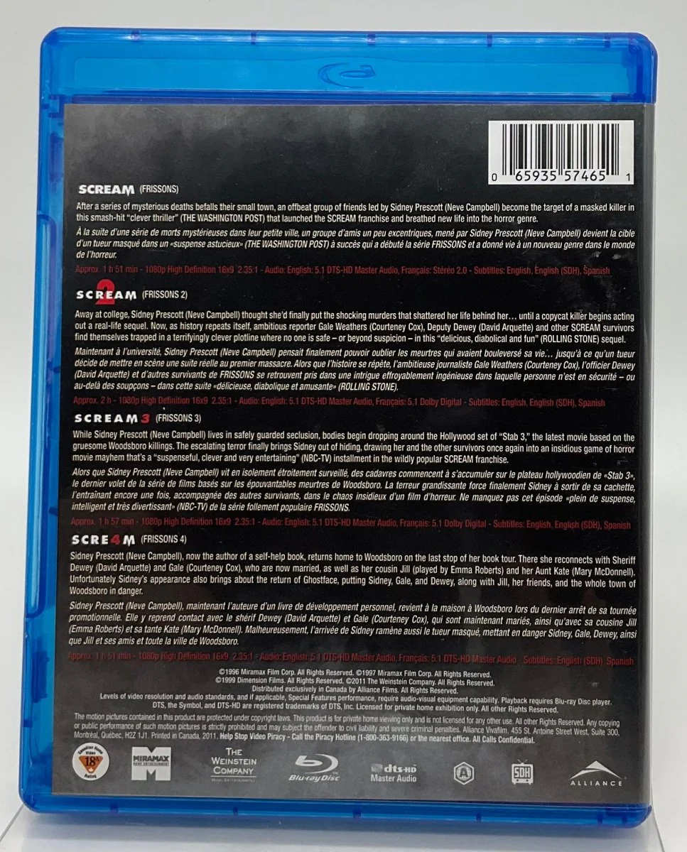 The Complete Scream Collection (Scream 1-4) *See Note / Photos*  USED - Image 3